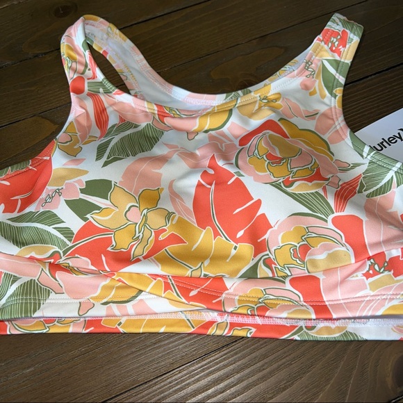 NWT! Hurley floral high waisted bikini - Picture 2 of 7